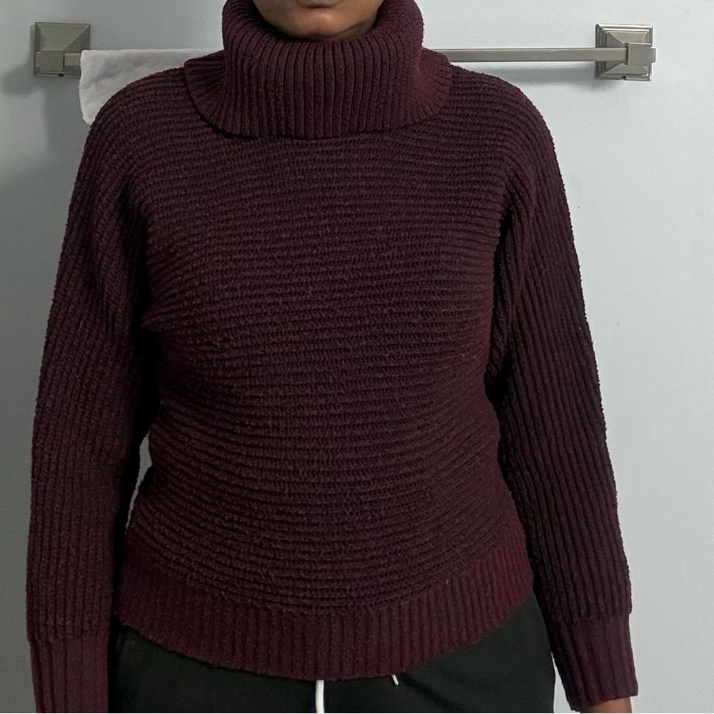 Olive & Oak Deep Plum Turtleneck Sweater